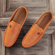 Red Dragonfly printemps 2025 Nouvelles chaussures Doudou Chaussures en cuir masculin Version coréenne Chaussures de conduite Chaussures lazy Tendance sociale Chaussures masculines décontractées blanc 9880 44 Recommandé pour prendre une taille plus grande