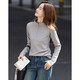 Demana Hanli Hanqi Autumn Private Collection Worker Wear Stand-up Collar Long Sleeve Comfortable Flesh-covering Casual Women's T-Shirt