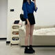 Ono Qitian Klein blue long-sleeved shirt for women, popular layered shirt, niche French loose coat top, loose shirt, blue 90-120Jin Jin is equal to 0.5 kg