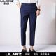 Lilang Herren-Kumpelhose 2025 Sommer dünner Stretch Slim Small Foot 9-Punkte West. Hosen No Iron Business Casual Hosen 9918 Schwarz One Size 29 Größe