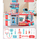 Yunya Kinderarzt spielen Spielzeug Simulation Zahnarztform Mädchen Puzzle Haus spielen Hausspielzeug Mädchen Geburtstagsgeschenk Pink Medizinische Ausrüstung Koffer zwei Formen
