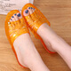 Yunyouli (yunyouli) summer women's crystal sandals comfortable flat heel PVC slippers 1478 yellow 38