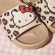 Gukoo Pantoffeln für Frauen im Sommer Höllenhaut neuer Leopardenmuster Nicht-Schlupf-Frauenhäuser Sandalen Milch Tee Brown 37-38