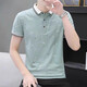 Seven Wolves summer short-sleeved T-shirt men's printed pure cotton lapel POLO shirt thin T-shirt top men 677 white XL [121-140Jin [Jin equals 0.5 kg]]