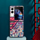 Xiao Jiejiang a choisi Nubia Flip2 Mobile Phone Case Nubia Flip2 Mobile Phone Case Nubia Leather Pattern peint nouveau NX724J Pliage Screen Anti-Fall European and American Ty-Wine Cover Nubia Flip2 [LEGIC Large Hole]