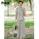 TULX Tong Mother's Women's Wear Mother's Day Mother's Summer Short Sleeve Suit Fashionable Small Shirt Middle-aged Women's Wear Two-Piece Set 761 Silver Gray XL (90Jin[Jin is equal to 0.5 kg]-105Jin[Jin is equal to 0.5 kg])