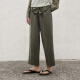 Menos [mismo estilo en el centro comercial] 2025 Summer Nuevo pantalones de corte rectos casuales 2p4e13660 367 té profundo verde m