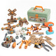 Assemblage de la boîte à outils pour enfants Qianfeng Ensemble de visualités de simulation à outils pour la boîte à outils et démontage Puzzle électrique à domicile DI [Drillage électrique unique]