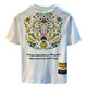 Beihai 2 carriles impreso camiseta de manga corta verano 2025 nuevo versátil y cómodo camiseta media manga diseño redondo de cuello redondo blanco [JSW9902#] L Adecuado para 100-110Jin [Jin equivale a 0.5 kg]