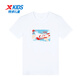 Xtep children's short-sleeved summer cool breathable quick-drying casual short T-shirt for girls fashionable and versatile outdoor half-sleeved top t 9435 pearl white [smart] 150
