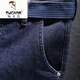 Woodpecker (TUCANO) summer thin work pocket denim shorts men's trendy brand loose straight stretch five-point casual breeches mid-pants dark blue CKW#9922 belt 28