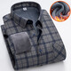 Zhewei Automne et hiver Plaid plus chemise épaissie en velours pour hommes