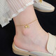 Hunter bow color non-fading anklet for women 18k gold plated 2025 new anklet light luxury niche high-end anklet 18k bow anklet