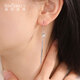 Shengshi Qiyuan platinum earrings ear wire pt950 genuine platinum ear hook earrings earrings platinum tassel small waist ear hook ear wire 3.5-3.8 grams (pair)