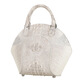 Kavanti Himalaya Shell-Tasche Licht Luxusmarke Strukturierte Krokodil-Leder-Frauentasche Echtes Leder große Kapazität Crossbody Handtasche Himalaya White-Small