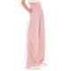 
OVE Girls' Wide Legs Summer Children's 2025 New Thin Ice Wire Straight Summer Girls' Pants Big Children's Summer Trousers 15085 Pink + 15282m Apricot [Combination] 120 cm