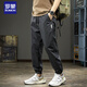 ROMON Spring and Autumn 2025 Workwear Men's Casual Pants Loose Quick-Drying Sports Pants New Harem Charge Pants Men's Khaki Autumn and Winter 4XL Recommended Weight 210-230Jin Jin is equal to 0.5 kg
