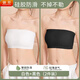 Xiaofen anti-slip tube top, anti-exposure, gathered anti-slip silicone strip beautiful back bra, summer seamless bottoming underwear for women, white + black, one-size-fits-all, small size (80-120Jin Jin is equal to 0.5 kg)