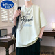 Disney 2025 Nouvel adolescent T-shirt à manches courtes pour hommes Été de lycée d'été Big Big Child's Summer Clothes Top 693 blanc 170 m