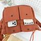 Französische, Deutsche und Lu Crossbody Bag Herren Trendy Marke Workwear großer Kapazität Japaner Umhängetaschen Student Sport und ungezwungene Rucksack Senyu691 Weiß