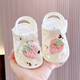 
Midouer baby sandals spring and summer little-month-aged princess shoes for baby girls 0-6-12 months soft-sole anti-slip toddler shoes orange (cotton Youyou sandals - pink linen strawberry) 12.5 L inner length 12.5cm recommended for 10-15 months