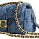 Entrenador (entrenador) Bolsa de mujeres Counter de 24 años Nuevo Tabby 20/26 Denim Bolsa de cadena magnética Acolchada Bolsa Crossbody Women's Women [Small] Denim Blue CR701-B4/In