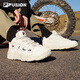 FILA FUSION FILA trendy basketball shoes for women, low-cut basketball cultural shoes, retro casual shoes, dad shoes, oatmeal color-T12W941206AOM 36.5