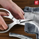 ZWILLING Tijeras alemanas de acero inoxidable, tijeras para barbacoa domésticas y comerciales, potentes tijeras de cocina para alimentos con huesos de pollo, tijeras de una sola pieza totalmente de acero