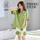 Qin Nuan brings breast pad pajamas for women short-sleeved shorts for summer high-quality cotton thin bra-free home clothing with chest pad short cover G1047 M for women [70-90Jin [Jin equals 0.5 kg]]