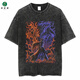 La nueva calle de YouDidi lavado antiguo japonés retro japonés naruto naruto camiseta de algodón de algodón de algodón de manga corta b1381 lavado negro s