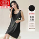 Langsha Nightgown avec coussinet de poitrine de coton pur intégré des vêtements pour femmes avec des jupes de gilet pour femmes portant un pyjama pour les femmes 2025 Nouveau été [Nightskirt] vert clair 11975 avec pavé m adapté au poids 80-100 Jin [Jin est égal à 0,5 kg]