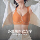 
Song Vanchey's big breasts show small underwear for women with breasts that are not sagging and upholding, no steel rings, summer thin soft support for women's bra, light military green + black XL [38/85BCD]