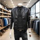 JAGR trendy brand men's leather jacket light business men's motorcycle jacket men's spring and autumn trendy handsome men's jacket trend 7122 black M