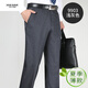 Jiumuwang summer thin mulberry silk men's trousers youth middle-aged high waist straight-leg formal casual suit pants 9905 elegant gray 29 2 feet 2