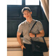 She manlai Henry Neck Neck haut de gout T-shirt à manches courtes pour les hommes en été fermier et exercice de fitness