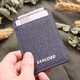 Vanlord men's card holder ultra-thin simple compact card holder mini handmade Korean denim card holder blue