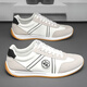 Specht 2025 Neue Sommer -Herrenschuhe atmungsaktuelle lässige Schuhe für einen Fuß Forrest Gump Sport vielseitige flache Schuhe für Männer Weiß [AW9902] 42