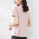 品哥弟新灰粉色t恤女士短袖宽松棉气质减龄圆领女装夏装2025新款上衣潮 6172浅紫 短袖 M (建议80-105斤)