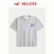 HOLLISTER [Cool Print T] 25 summer new couple loose T-shirt men's and women's clothing KI323-5008 Hemp gray L (180/108A)