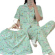 S.SOFEA春夏甜品玉桂狗短袖睡衣女三件套家居服 套KK14124# 170 M【建议80-100斤】