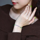 Ruohua (RUOHUA) Su Zhu 2-3mm/Tanzan stone saffrey garnet bracelet bracelet for women 18K gold birthday gift for girlfriend Tanzan stone bracelet [16cm]