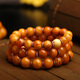 Dan Pei luxury high-end Baltic Sea honey old beeswax round bead bracelet for women amber chicken fat yellow bracelet for men 8-9mm (approximately) 7 grams