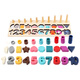 He Jiagong Children's Toys Digital Puzzle Building Blocks Early Education Education Assembling 0 Montessori 1-2 and a half years old 3 boys and girls babies Five-in-one pairing board + 12-hole geometric shape paneling