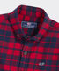 Vineyard vines boys' flannel shirt soft elastic plaid pattern children's casual top comfortable and warm red velvet 2T