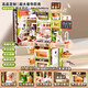Yunya Large Children's House Playing Kitchen Toys Simulation Cooking Puzzle Girl 2 Baby Gifts 3-6 Years Old High-end Touch Screen Green 96cm Deluxe Battery Version