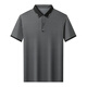 Lilang 20252025 new men's short-sleeved T-shirt summer ice silk lapel top young and middle-aged business casual POLO shirt 2 brown 13573 M 165