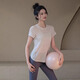 Top de ropa de yoga ACKDCS para mujeres huecas de espalda delgada deportes transpirable camiseta de manga corta profesional pilates fitness ropa verano