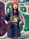 American Trendy Brand Human Makon Year Year Limited kurzärmelige Männer Paar Sommer Cartoon Tier T-Shirt Frauen Top 3879 Black S