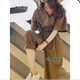 
S.SOFEA summer new waist-retracting work jumpsuit Korean-style age-reducing straight-leg pants Khaki 1098# M [Suggested 85-120Jin [Jin equals 0.5 kg]]