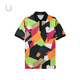 Fred Perry Herren Casual Polo Shirt 2025 Sommer Revers Lose Weizenohr Stickte kurzärmelige trendige M9856 Farbe Mlx L.
